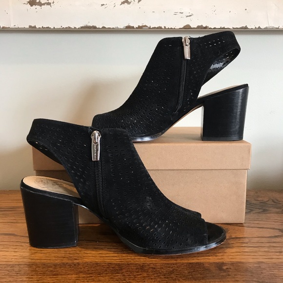 Vince Camuto Shoes - Black Suede Booties Sz 8.5 3" heel